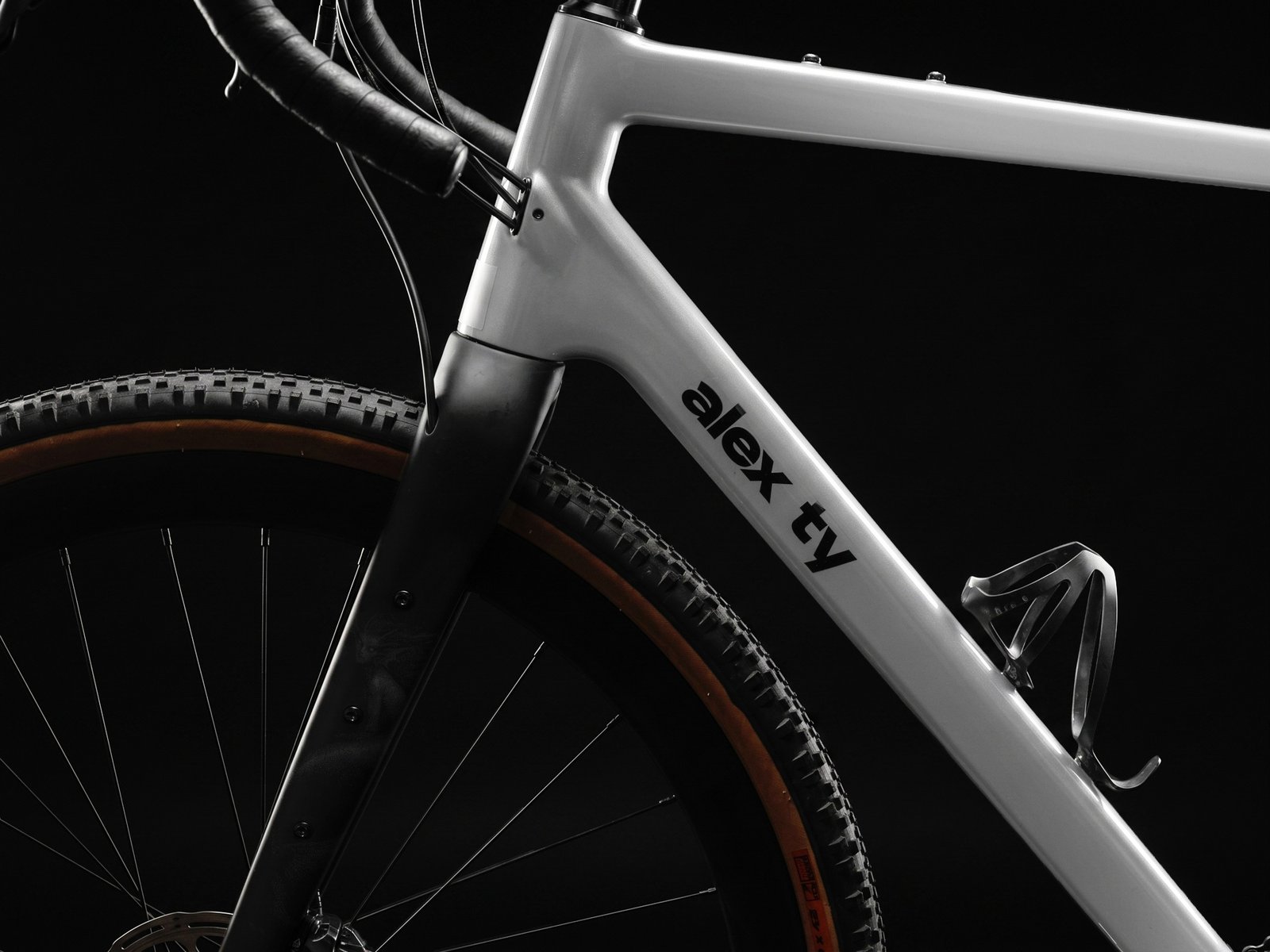 Alex Ty men’s gravel bicycle — down tube identity