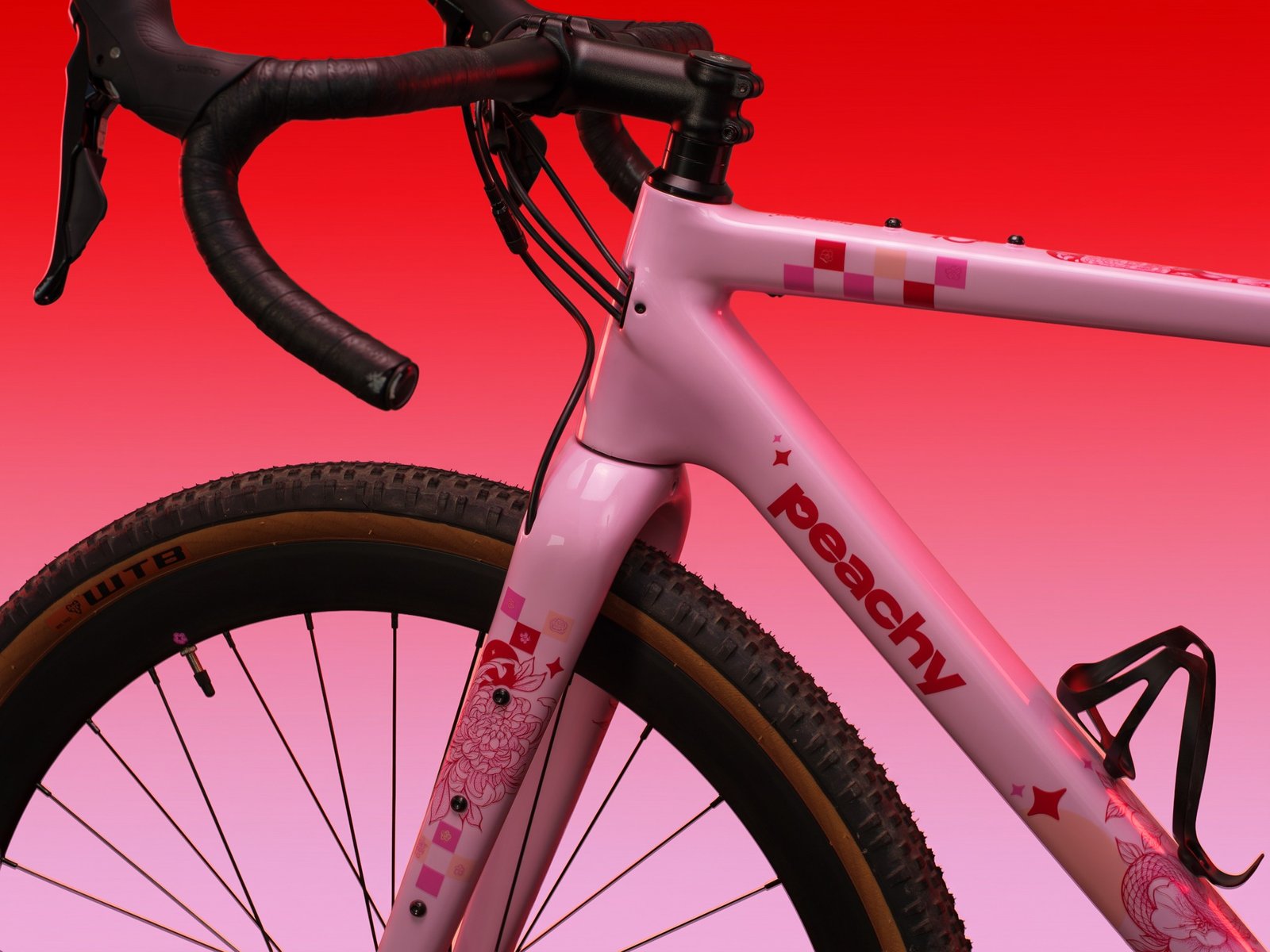 Peachy bicycle — cockpit and fork
