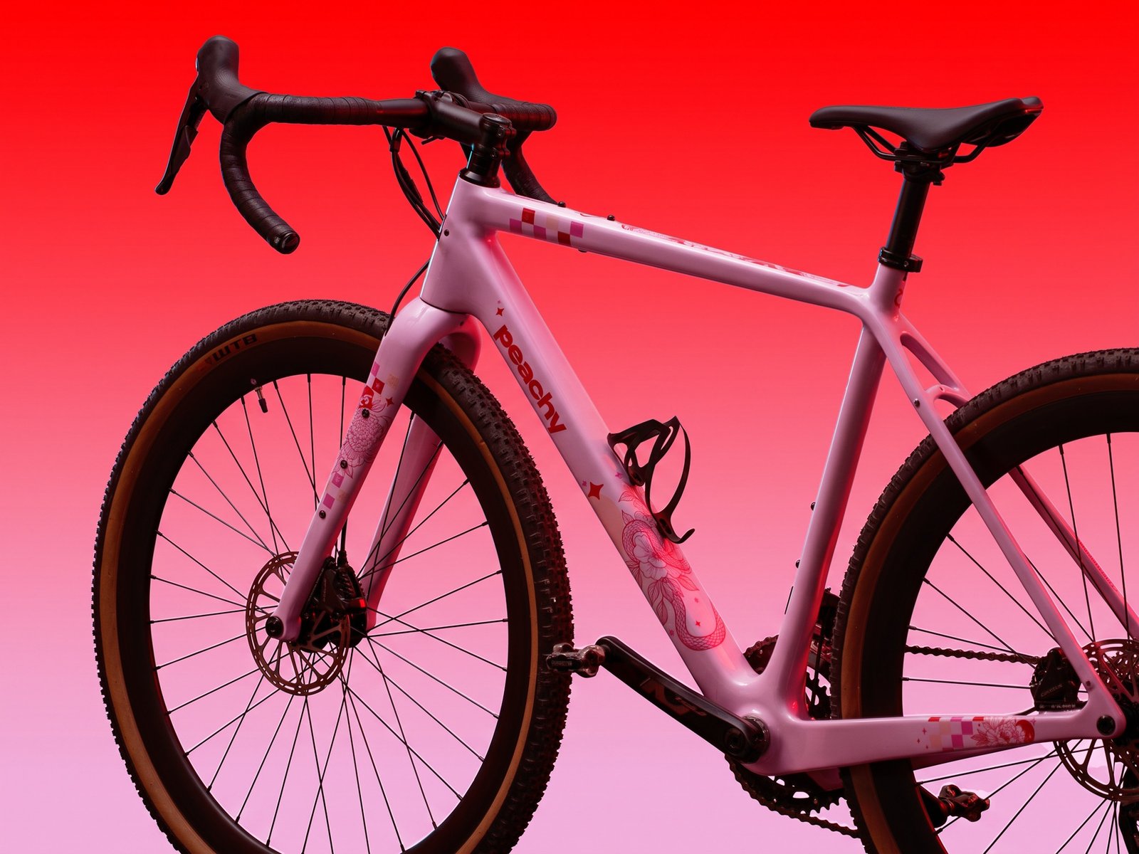 Peachy bicycle — complete bicycle angle