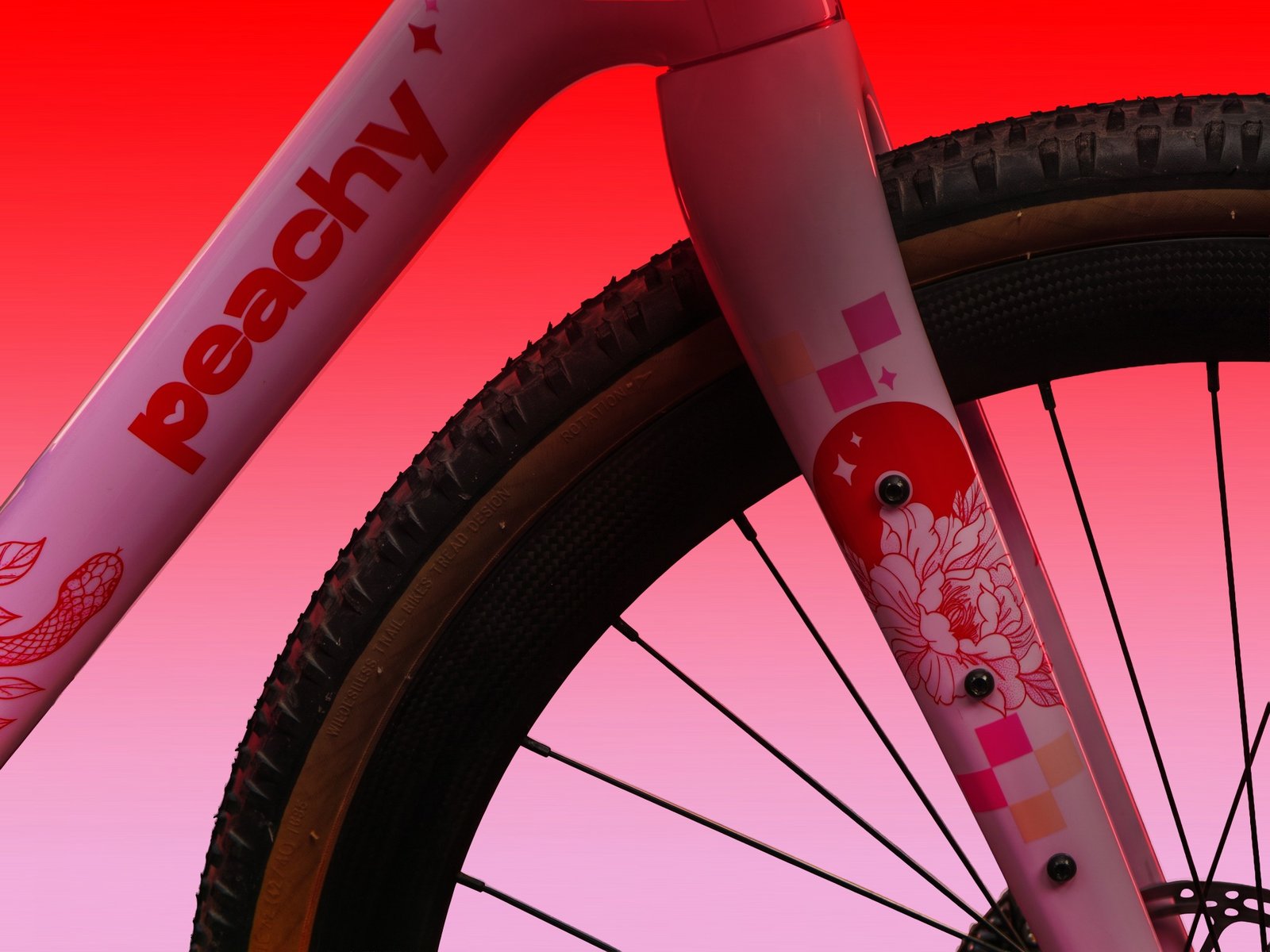 Peachy bicycle — fork illustration